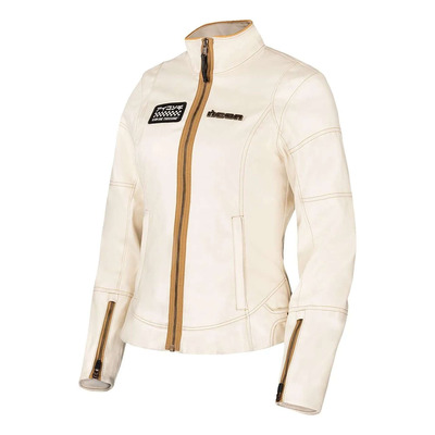 Blouson cuir femme Icon Women Tuscadero 3™ blanc/or