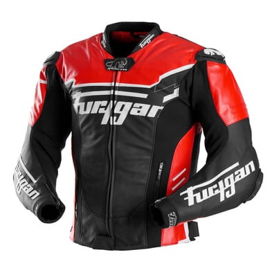 Blouson cuir Furygan Sirius noir/rouge/blanc