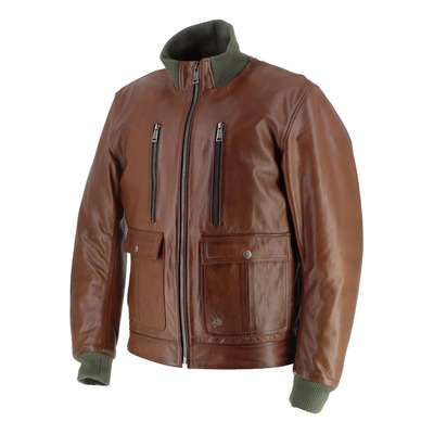 Blouson cuir Helstons Downtown tan ciré