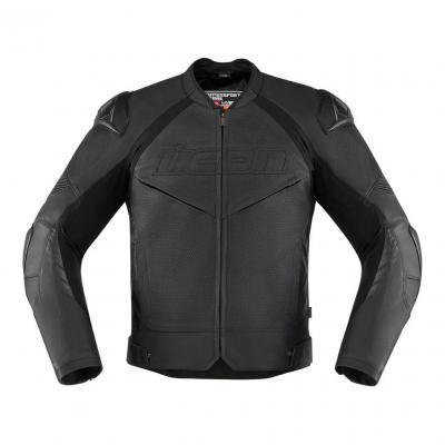 Blouson cuir Icon Hypersport 2 Prime noir CE