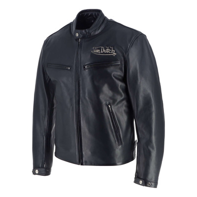 Blouson cuir Von Dutch x Helstons Basic noir