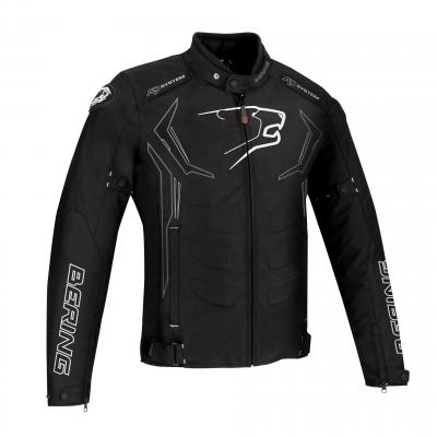 Blouson textile Bering Guardian noir/blanc/gris argent