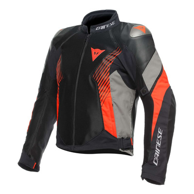 Blouson textile/cuir Dainese Super Rider 2 Absoluteshell™ noir/gris/rouge fluo