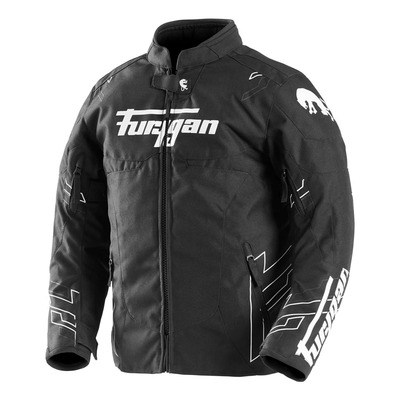 Blouson textile enfant Furygan Neon Kid noir/blanc/anthracite