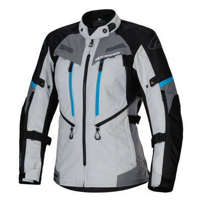 Blouson textile femme Alpinestars Stella Bogota Pro Drystar ice gray/black/cyan