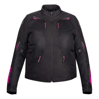 Blouson textile femme Bering Lady Brazilia Queen Size noir/fuschia – Grandes Tailles