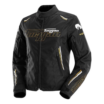 Blouson textile femme Furygan Agata noir/blanc/or