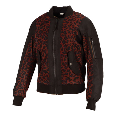 Blouson textile femme Helstons Elisa Air noir/leopard