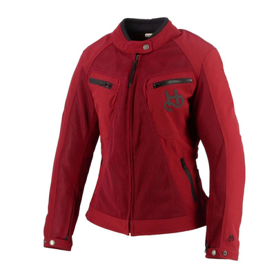 Blouson textile femme Helstons Turbo Girl Air Mesh bordeaux