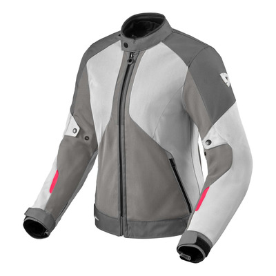 Blouson textile femme Rev’It Torque 3 H2O Ladies grey/pink