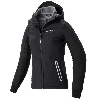 Blouson textile femme Spidi Hoodie Armor Evo Lady noir/blanc