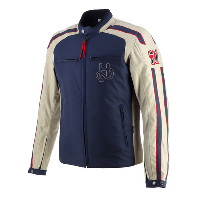 Blouson textile Helstons Club Man bleu/beige