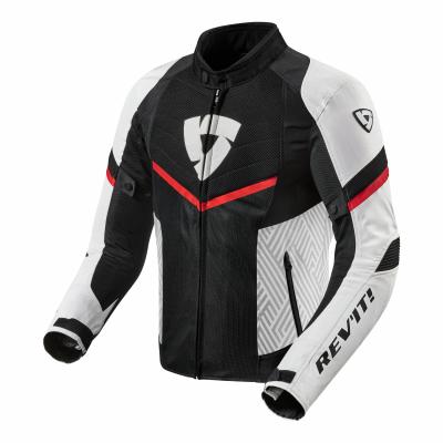 Blouson textile Rev'it Arc Air blanc/rouge
