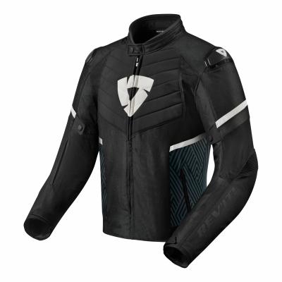 Blouson textile Rev'it Arc H2O noir/blanc
