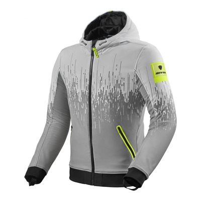 Blouson textile Rev'it Quantum 2 WB gris clair/jaune neon