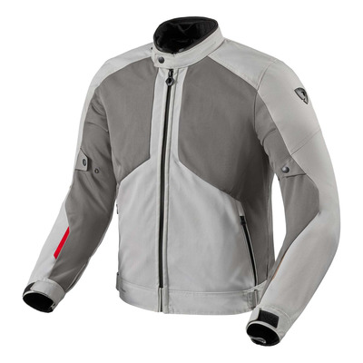 Blouson textile Rev’It Torque 3 H2O light grey/red
