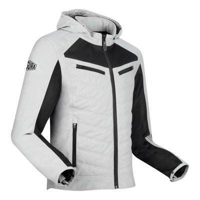 Blouson textile Segura Natcho Vented gris clair/blanc