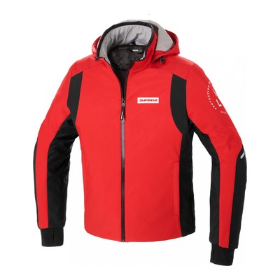 Blouson textile Spidi Hoodie Harmor H2Out rouge
