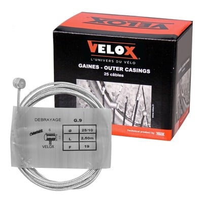 Boîte de 10 câbles d'embrayage Velox G.9 8x9mm Ø 25/10 2,50m
