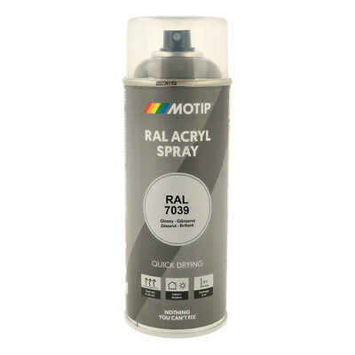 Bombe de peinture Motip RAL7039 Gris quartz brillant 400 ml