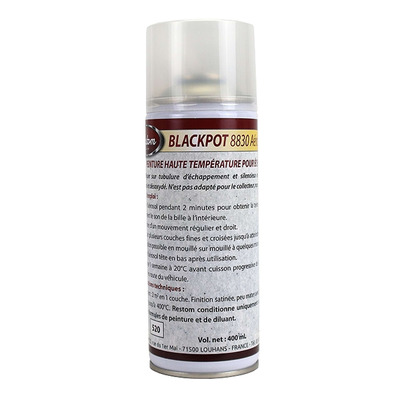 Bombe de peinture Restom Blackpot 8830 noir satiné 400 ml