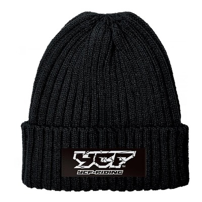 Bonnet YCF avec logo caoutchouc noir