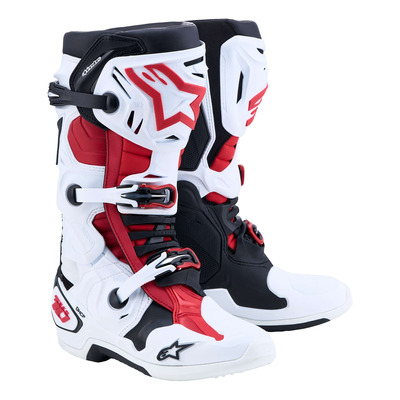 Bottes cross Alpinestars TECH 10 white/black/bright red