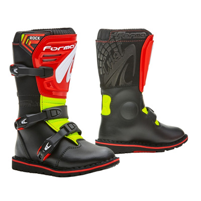 Bottes cross enfant Forma Rock black/red/yellow fluo