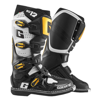 Bottes cross Gaerne SG12 Luxe noir/blanc/or