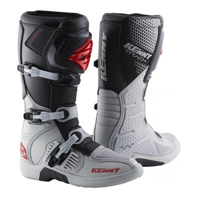 Bottes cross Kenny Track gris/rouge 2022