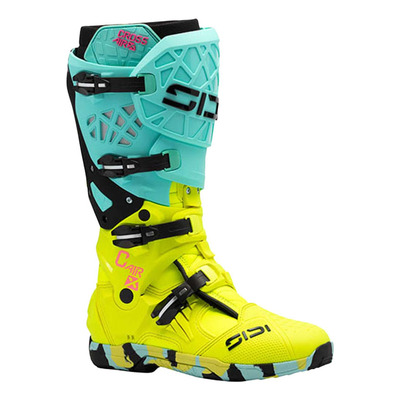 Bottes cross Sidi Crossair X menthe/jaune