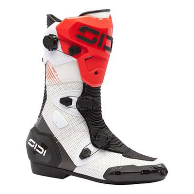 Bottes moto Sidi Mag-2 Air blanc/noir/rouge