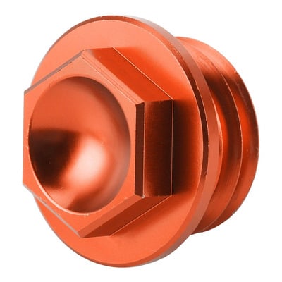 Bouchon de Remplissage d’Huile Moteur BUD RACING Alu Anodisé Orange - Honda / Kawasaki / Yamaha