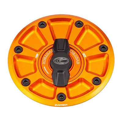 Bouchon de réservoir Evotech 1/5 de tour aluminium orange/noir KTM Duke 790 18-20