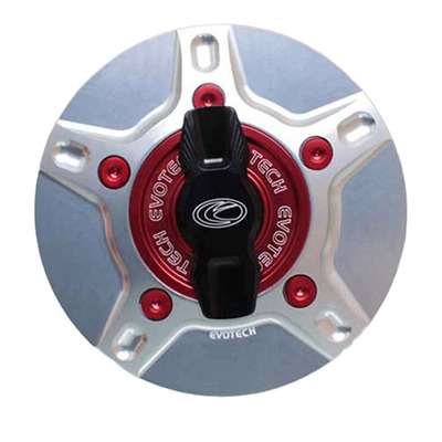 Bouchon de réservoir Evotech 1/5 de tour aluminium alu/rouge Ducati Diavel 1200 12-15