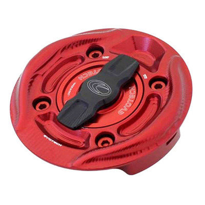 Bouchon de réservoir Evotech 1/5 de tour aluminium rouge Ducati Panigale V4 S 18-25