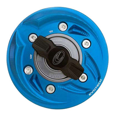 Bouchon de réservoir Evotech 1/5 de tour aluminium bleu/alu/titane BMW S 1000 RR 11-20