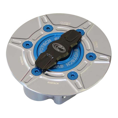 Bouchon de réservoir Evotech 1/5 de tour aluminium bleu/alu BMW S 1000 RR 11-20