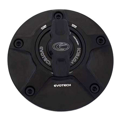Bouchon de réservoir Evotech 1/5 de tour aluminium noir Ducati 848 08-14