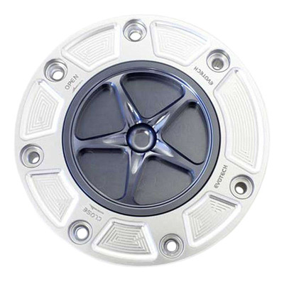 Bouchon de réservoir Evotech aluminium Titane/Silver Honda CBR 600 RR 00-25