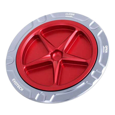 Bouchon de réservoir Evotech aluminium Rouge/Titane Aprilia RSV4 1100 21-25
