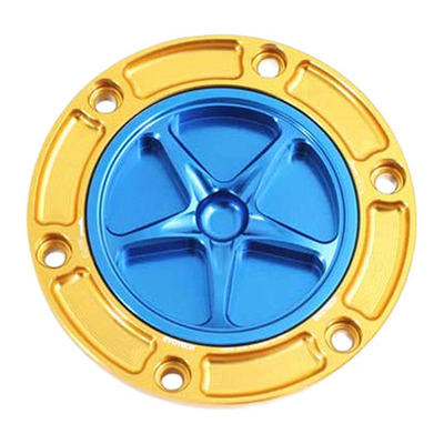 Bouchon de réservoir Evotech aluminium Bleu/Or Aprilia Tuono 660 21-25
