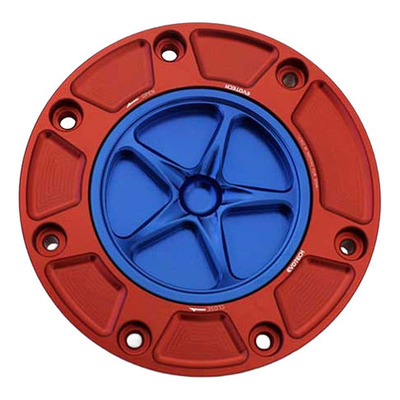 Bouchon de réservoir Evotech aluminium Bleu/Rouge Honda CBR 600 RR 00-25