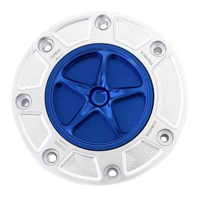 Bouchon de réservoir Evotech aluminium Bleu/Silver Honda CBR 600 RR 00-25