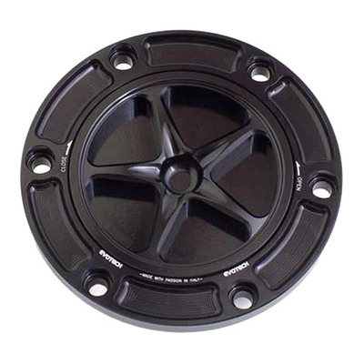 Bouchon de réservoir Evotech aluminium Noir/Noir Aprilia Tuono 660 21-25