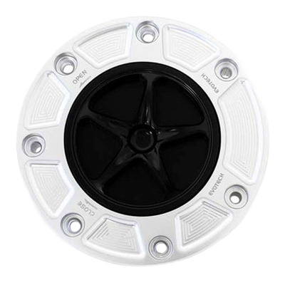Bouchon de réservoir Evotech aluminium Noir/Silver Honda CBR 600 RR 00-25