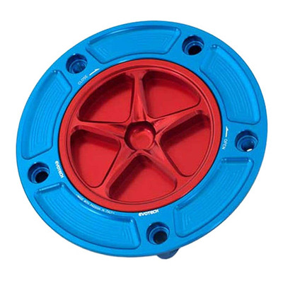 Bouchon de réservoir Evotech aluminium rouge/bleu Yamaha YZF-R6 99-19