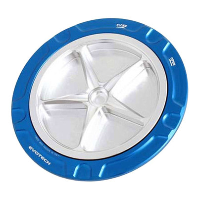Bouchon de réservoir Evotech aluminium Silver/Bleu Aprilia RSV4 1100 21-25