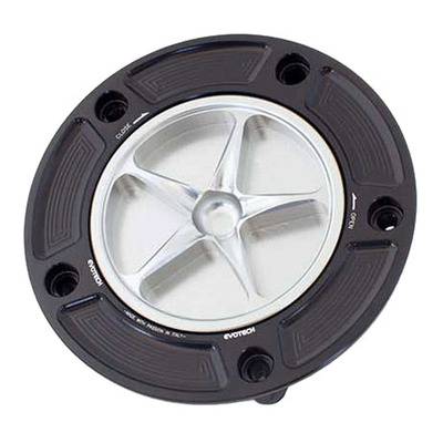 Bouchon de réservoir Evotech aluminium silver/noir Yamaha YZF-R6 99-19