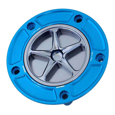 Bouchon de réservoir Evotech aluminium Titane/Bleu Suzuki GSX-R 600 04-17